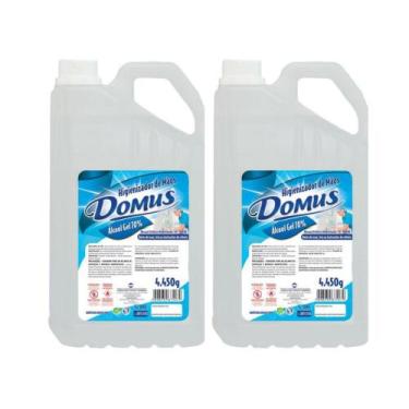 Imagem de Álcool Gel 70% Domus 4.450g - Kit com 02 galões