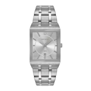 Imagem de Relógio Seculus Masculino Ref: 77314g0svna1 Retangular Prateado