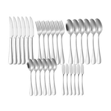 Imagem de Genérico, Talheres de Mesa Sobremesa Espatula Faqueiro Aço Inox 30un