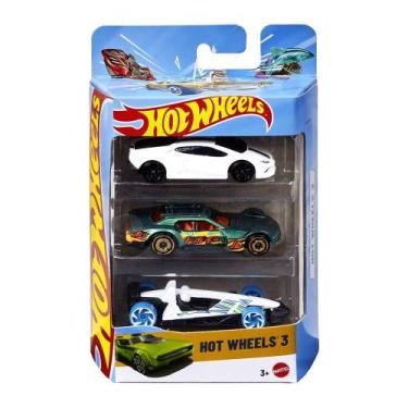 Imagem de Carrinho Hot Wheels Brinquedo Surpresa - 3 Embalagens com 1 Unidade - 