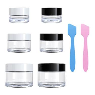 Imagem de Travel Containers for Toiletries, Plastic Travel Size TSA Approved Containers with Lids, Leak-proof Travel Essentials Jars for Cosmetics Moisturizer Creams Lotion (6 Pieces)