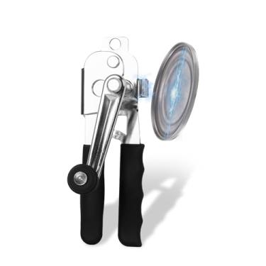 Imagem de Abridor de latas comercial com ímã, manivela dobrável manual, resistente, borda lisa com alças longas confortáveis, adequado para latas de todos os tamanhos, latas grandes para idosos, cozinha