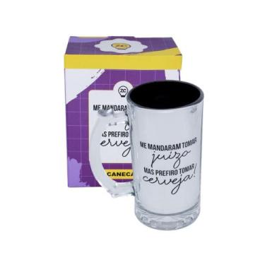 Imagem de Caneca de Chopp Churrasco Frases Engraçadas Zona Criativa 450ml Vidro 