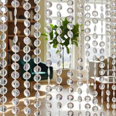 Imagem de Cortina Acrilica Cristal Transparente Diamante 18 Fios - Modinha Fashi