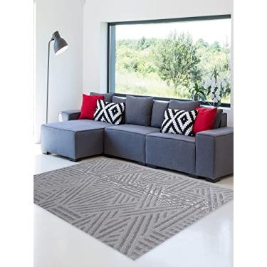 Imagem de Tapete para Sala Realce Trama 51 Cinza 2,00x2,50m - J Serrano