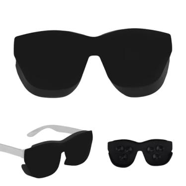 Imagem de Bloqueador de Luz Compatível com Rayneo, Protetor Lente Silicone Óculos Sol para RayNeo Air 3 3S 3S Pro Air 2 2S AR Capa de Bloqueio Luz Total (Preto)