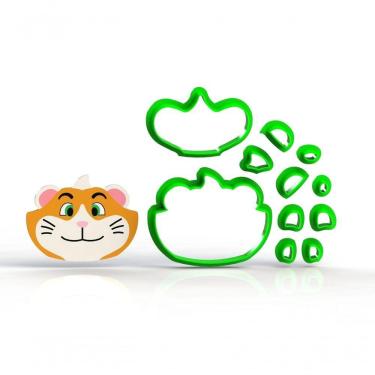 Imagem de Cortador Kit 44 Gatos Almondega Tamanho 5 Cm