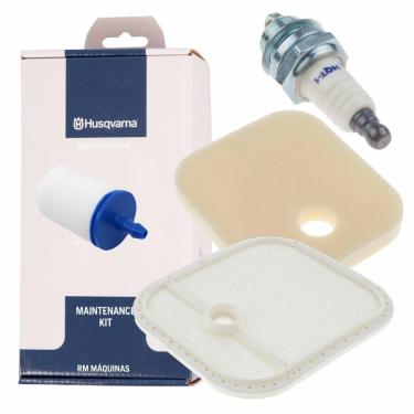 Imagem de Kit Manutenção Filtros Vela Roçadeira Husqvarna 236rs 143rs Original