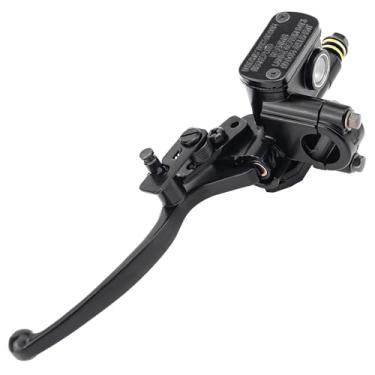 Imagem de AMTOLXL Alavanca de manípulo do cilindro mestre de freio hidráulico esquerdo universal de 7/20.3 cm, compatível com scooter quadriciclo quadriciclo e ciclomotor 50cc 110cc 125cc 150cc 200cc 250cc ATV