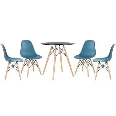 Imagem de Loft7, Mesa redonda Eames 70 cm + 4 cadeiras Eiffel DSW