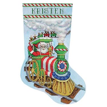 Imagem de Tobin Kit de meias de ponto cruzado de cauda do Papai Noel, 43 cm de comprimento 14 unidades