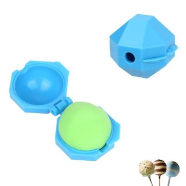 Imagem de 2pcs Moldes Redondos Cake Pop Conjunto Prensa, Cortador e Empurrador Esfera Círculo para Cakepops Caseiros Aniversário Casamento Sobremesas Sorvete Confeitaria Doméstica Acessórios (Azul)