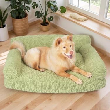 Imagem de KHONSU PET Sofá-cama ortopédico para gatos – Sofá grande de pelúcia para gatos em ambientes internos, poltrona lavável para cães e gatinhos, com capa removível, cama confortável de suporte, 91 cm
