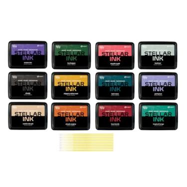 Imagem de Simon Hurley Stellar Dye Ink Bundles - SHC Stellar Ink Pads & Reinkers, lançado em outubro de 2025, com palitos Trebbies Detail (conjunto 2-12 pads completos)