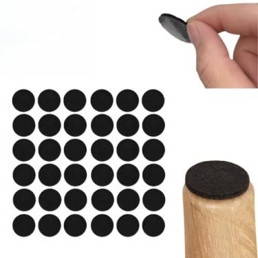 Imagem de 32 Protetor Redondo Feltro Auto Adesivo Colante Pé Sofá Cadeira Mesa Para Não Riscar Piso