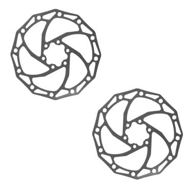 Imagem de Kit Discos de Freio Rotor Mecânico Hidráulico Bike 160mm Dianteiro Traseiro com Parafusos Tsw