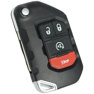 Imagem de MechanMagic Chave de substituição serve para Jeep Wrangler 2018 2019 2020 2021 2022 2023 2024 Gladiador 2019-2025 Controle remoto de entrada sem chave inteligente de proximidade OHT1130261 68416784AB