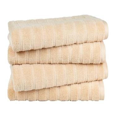 Imagem de TRIDENT Conjunto de toalhas de banho macias de secagem rápida de alta absorção 68,6 cm x 137,2 cm, conjunto de 4 toalhas de banheiro de uso diário, 100% algodão, toalhas para banho, academia, 4 peças