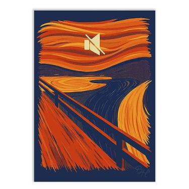 Imagem de Placa Decorativa A4 Engraçado O Silencio Parodia O Grito