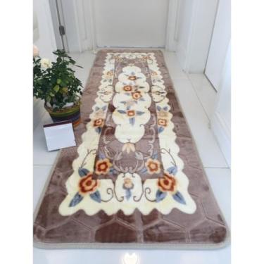 Imagem de Tapete Grande Passadeira 3d Floral E Geometrica 60cm×200cm, 60x90cm Antiderrapante,kit tapete cozinha,tapete de cozinha(Bege,60x90cm)