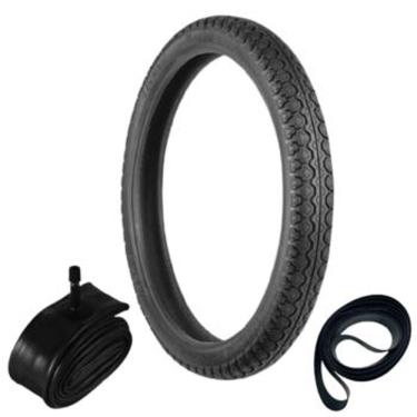 Imagem de Pneu Biz 125 Biz 100 Pop 100 60/100-17 33l Tiger Technic + Câmara + Cinta