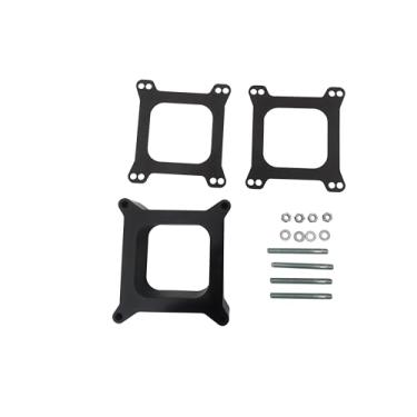 Imagem de Partoon Espaçador de carburador fenólico de 5 cm | Flange de furo quadrado 4150 | Aberto | Inclui duas juntas e ferragens de montagem