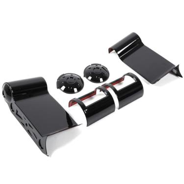 Imagem de HIRUFAIT Acabamento da moldura do painel de saída de ar lateral do painel para Toyota FJ Cruiser 2007-2021 acessórios, consoles centrais ABS decoração de moldura de saída de ar lateral 6 peças (preto