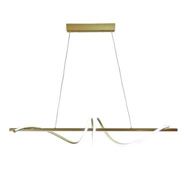 Imagem de Lustre Pendente 120cm 50w Led Integrado 3000K Bivolt (Dourado)