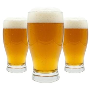 Imagem de Jogo com 3 Copos de Chopp Tulipa Bar em Vidro (240ml)