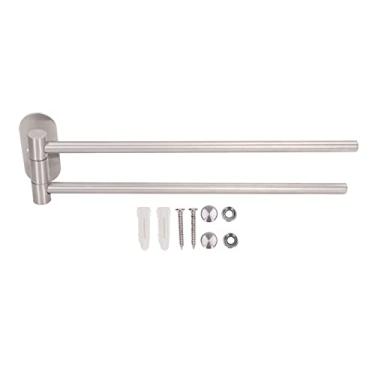 Imagem de Suporte de papel higiênico de aço inoxidável assento único suporte de papel higiênico giratório de 2 polos