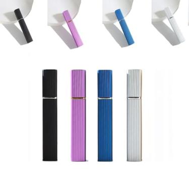 Imagem de Pacote com 4 frascos atomizador de perfume recarregável de 12 ml, névoa fina, à prova de vazamento, frasco de spray de perfume de viagem com interior de vidro para mulheres e homens, atomizador