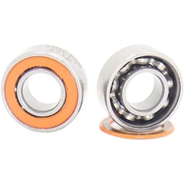 Imagem de 2 peças SMR103 2RS Rolamentos de molinete de pesca 3 * 10 * 4 mm ABEC-7 Rolamento de esferas de cerâmica híbrido de aço inoxidável SMR103-2OS CB SMR103C