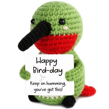 Imagem de FEFAMM Mini Birthday Gifts for Women Men, Funny Handmade Crochet Hummingbird for Couples, Friends, Bosses, Mom, Dad, Nana, Papa, Sister, Brother, Daughter, Son - Cute Inspiration Birthday Gifts