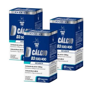 Imagem de Kit Com 3 Caixas De Suplemento D Cálcio D3 500/400 – Carbonato De Cálcio 1250mg Com Vitamina D3 400UI