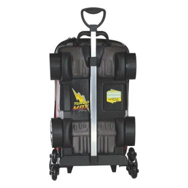 Imagem de Mochila Infantil Turbo Max 3D com Rodinhas, Formato Carro Esportivo, Vermelha, 20 Litros, 50x20x26cm, EVA e Poliéster, 3 Rodas, Acima de 3 Anos