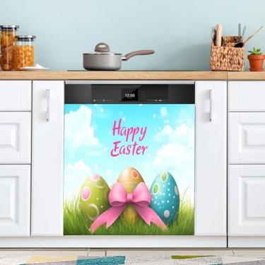 Imagem de ATTX Capa magnética de ovos de páscoa, 58,4 cm C x 66 cm A decoração da capa frontal da máquina de lavar louça, decalques de armário doméstico eletrodomésticos adesivos #44