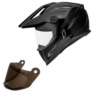 Imagem de Capacete Bieffe B-Trail Authentic Preto Moto + Viseira Fume (60)