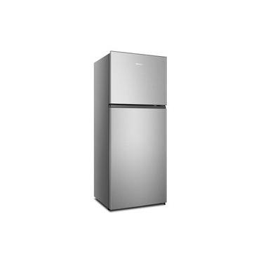 Imagem de Refrigerador Duplex 379L Hisense RT3N375 Frost Free Inverter Portas Planas Prateleiras de Vidro Inox Inox / 110