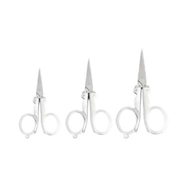 Imagem de Tesoura Portátil Dobrável De Aço Inoxidável Para Unhas, Nariz E Cabelo