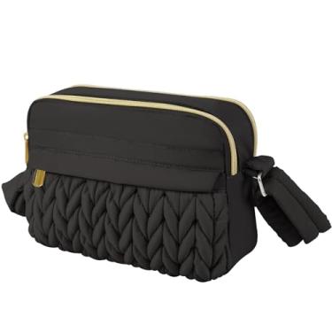 Imagem de Mini bolsa transversal feminina pequena bolsa transversal para celular e bolsa transversal para viagens, Preto, Tendência