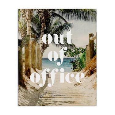 Imagem de Stupell Industries Arte de parede em tela Out of Office Beach Path, design de Lil' Rue, 20 x 16