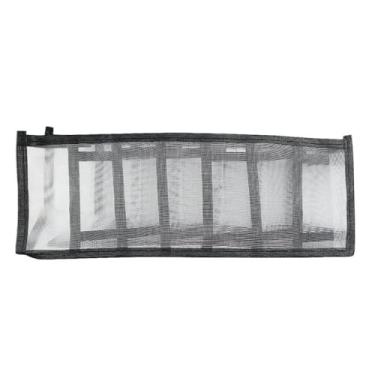 Imagem de Organizador de Gavetas com 7 Compartimentos, Polipropileno e Aço Carbono, 32x10x12cm, Branco/Preto/Cinza, 45g