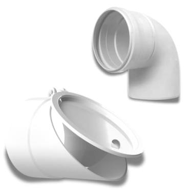 Imagem de Válvula de Retenção Esgoto Para Canos 100mm + Joelho 90º Esgoto 100mm