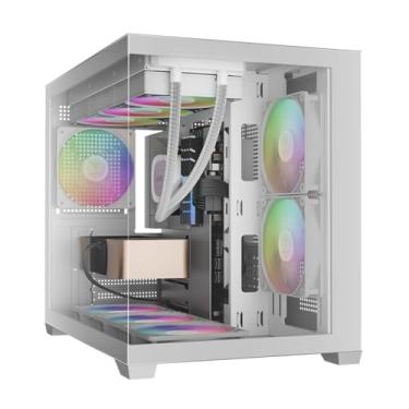 Imagem de Gabinete Gamer Gamdias Aura GC10M ARGB V2 Branco com 3 Fans