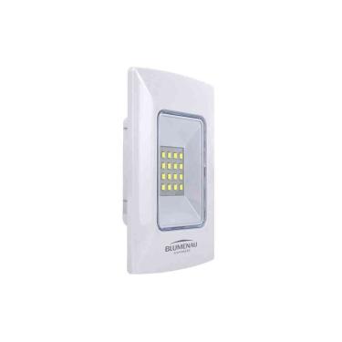 Imagem de Luminária de Emergência Embutir 4x2 LED Bivolt 1W 6.500K Branco