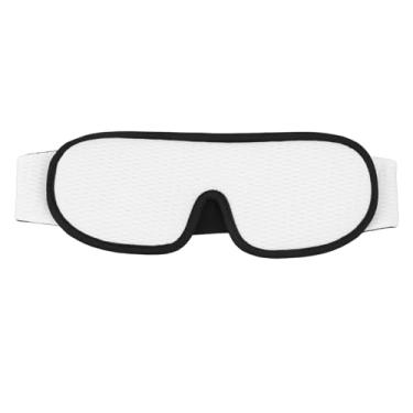 Imagem de CUOFYUNL 3D Sleep Máscara Bloqueio de Luz Respirável Leve Espuma de Memória 3D Copo Contornado Máscara de Olho para Quarto Dorminhoco Lateral (Branca)