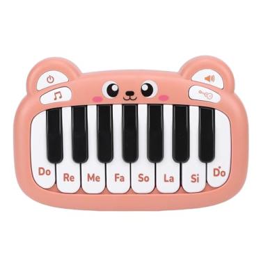 Imagem de SPYMINNPOO Brinquedo de Piano para Bebês, Teclado Eletrônico Portátil de 24 Teclas Com Sons de Piano e Guitarra para Crianças e Iniciantes (Marrom)