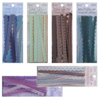 Imagem de FNANJWQ 240 peças de papel de scrapbook vintage com bordas de renda, adesivos de PET de renda transparente, papel de papelaria de fundo para bricolage junk journal cartão, colagem, agenda, caderno