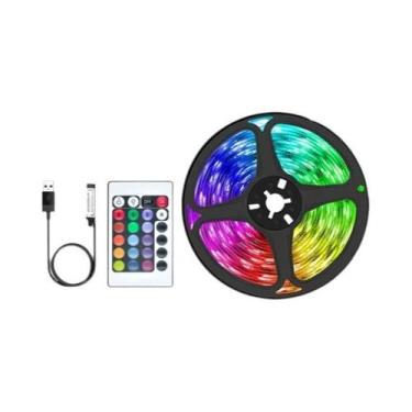 Imagem de Fitas LED RGB Com Mudança De Cor Controle Por APP Com Controle Remoto 
