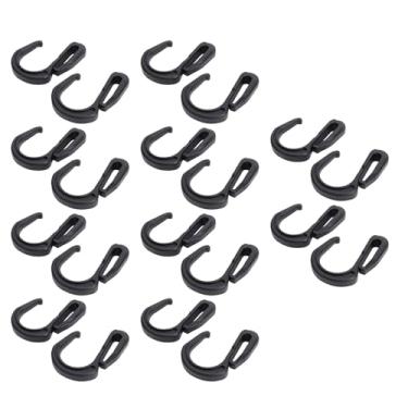 Imagem de Akozon 20 PçS Elástico Bungee Cabo Ganchos de Plástico S Gancho Clipes Redes de Carga Ganchos para Mala Telhado Caminhão Rede de Malha de Carga